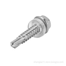 Customized Carbon Steel and Stainless Steel Hex Head Self-Drilling Screws with PCV Washers - Sizes 1/4'' to 2''